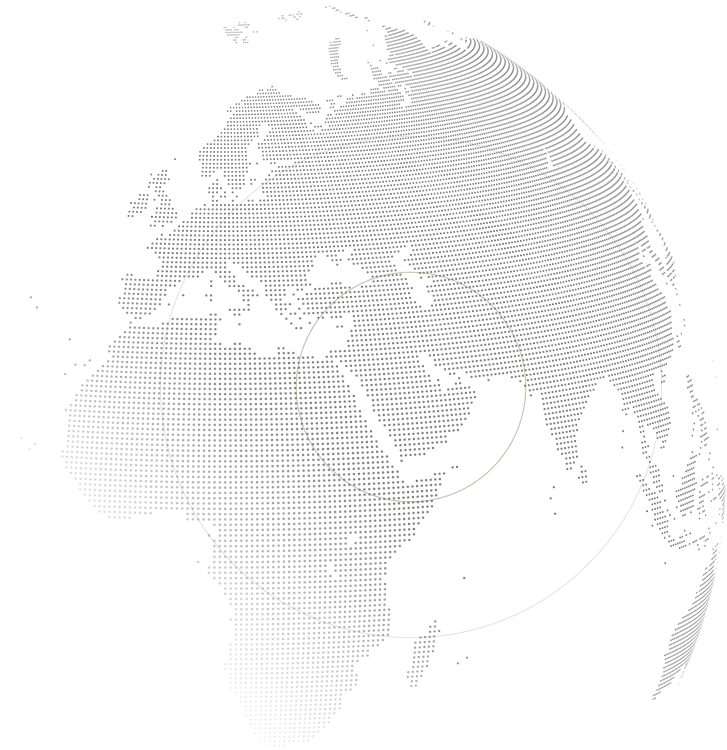 GCCを中心とした世界地図のビジュアル
